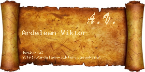 Ardelean Viktor névjegykártya